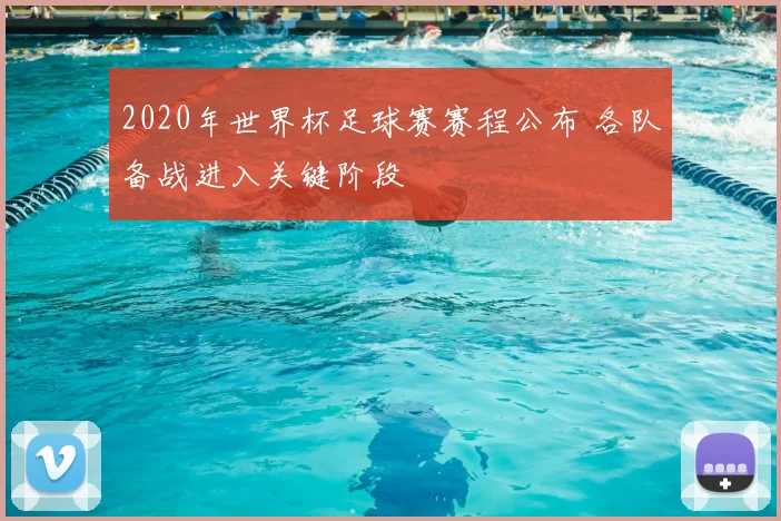 2020年世界杯足球赛赛程公布 各队备战进入关键阶段